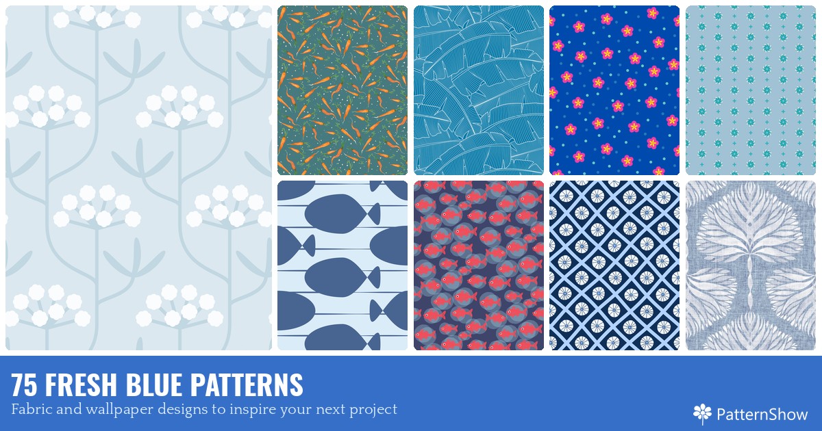 75 FRESH BLUE PATTERNS