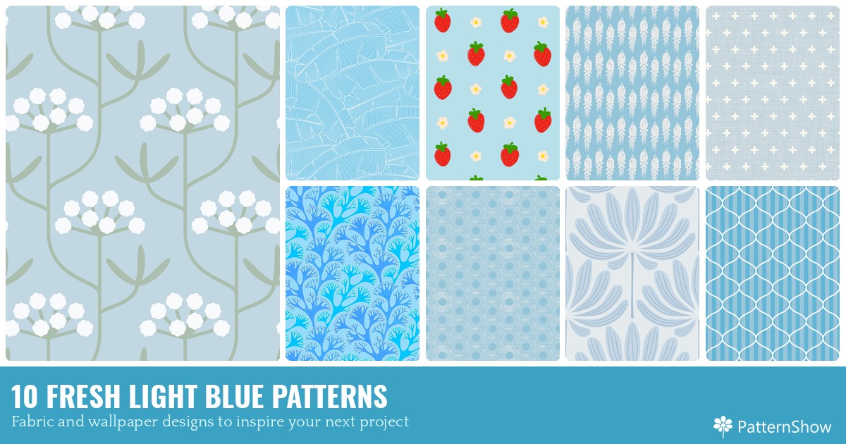 10 FRESH LIGHT BLUE PATTERNS