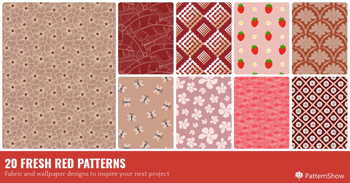 20 FRESH RED PATTERNS