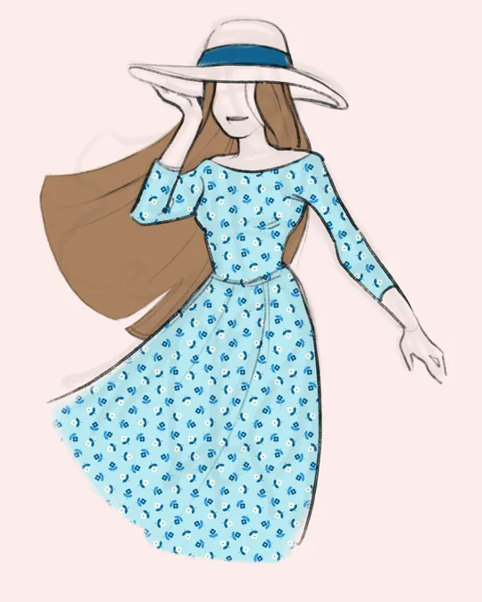 Blue Flowery Dress