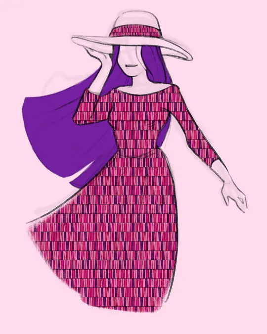 Bold Pink Dress and Hat