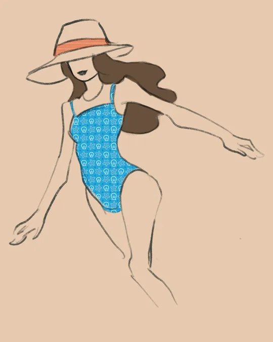 Seashells and Starfish Swimsuit