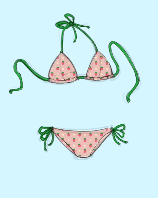 Tie Knot Bikini Swimsuit with Champagne pink, Red, Sandy Tan