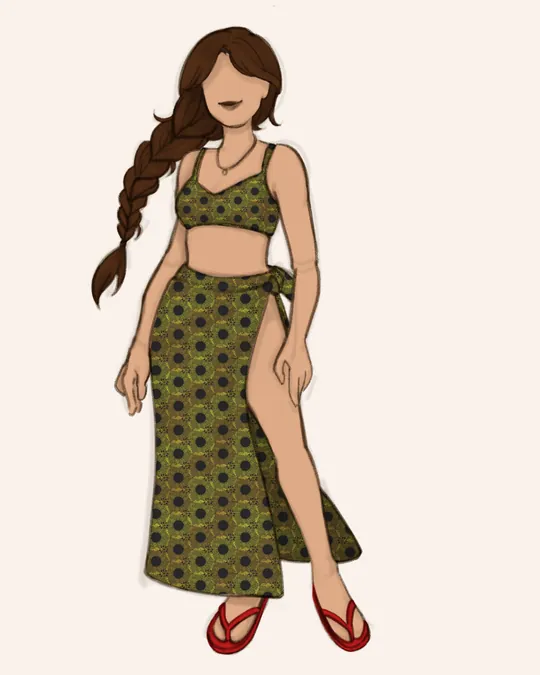 Sunflower Mirage - Onyx Black Sarong Look