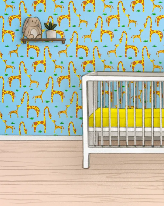 Baby Giraffe Jungle Nursery Room