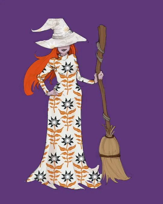 Dancing Flowers Witch Costume