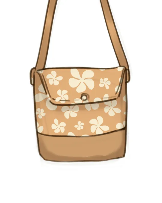 retro flower shoulder bag