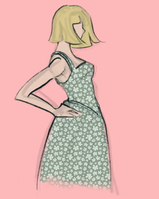 sage green flower dress