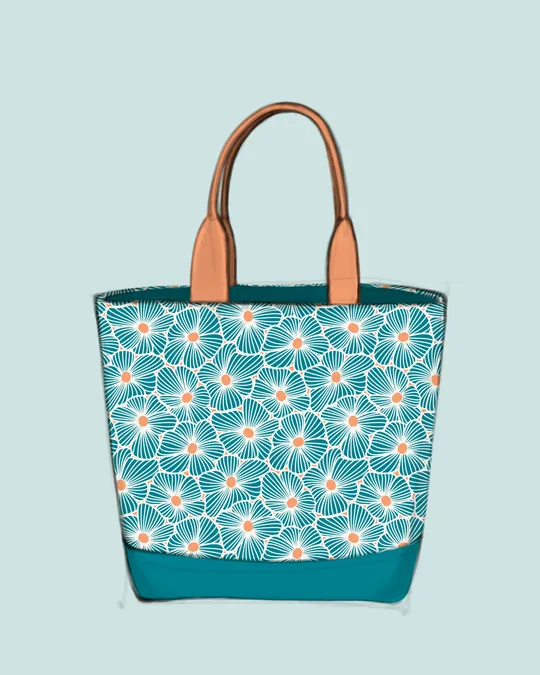 Coastal Flowers Tote Bag