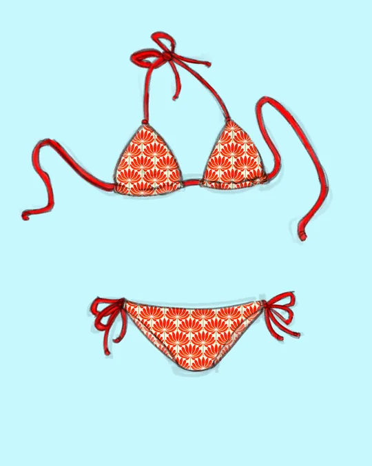 Delightful Dahlias Bikini Swimsuit