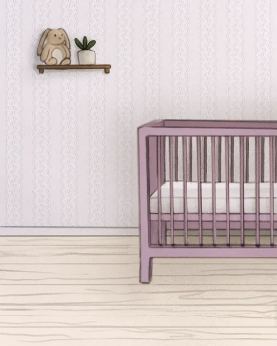 Delicate Girl Nursery Wallpaper