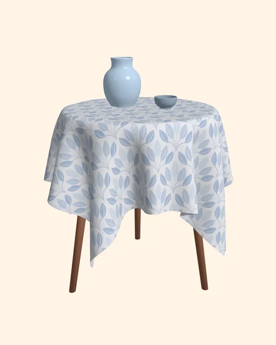 3D Tablecloth with Anti-flash white, Beau blue, Light steel blue
