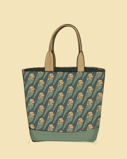 Tropical Budgie Tote Bag