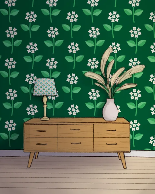 Blooming Hydrangea Garden Room