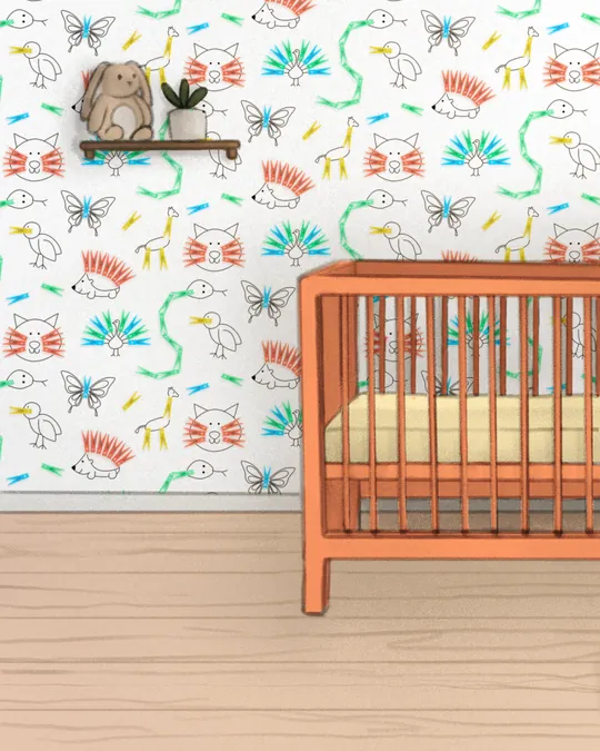 Clothespin Animals Nursery Room
