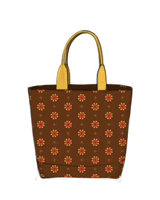 Psychedelic Florals Spiced Apples Tote Bag