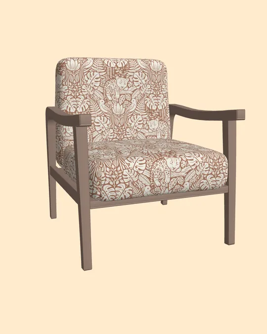 Sleeping baby leopard armchair
