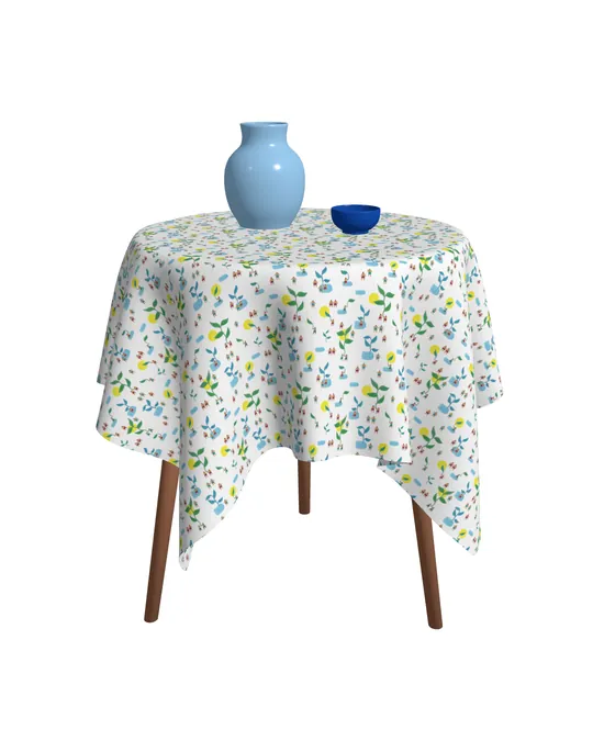 Very little people relaxing in the shade_on fabric