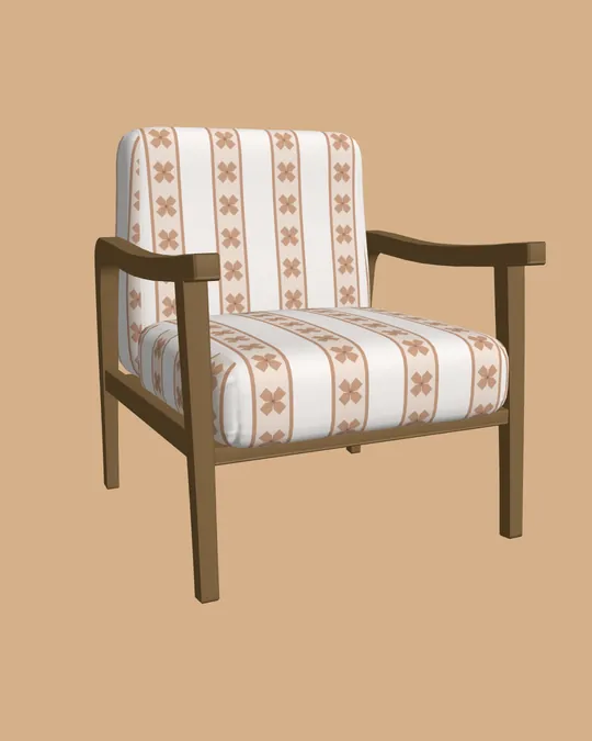 French Ticking Stripes Armchair