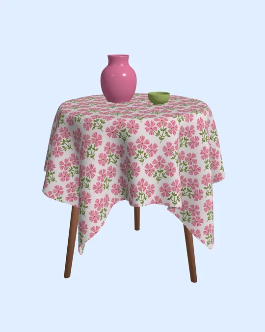 3D Tablecloth with Thistle, Kobi, Sap green