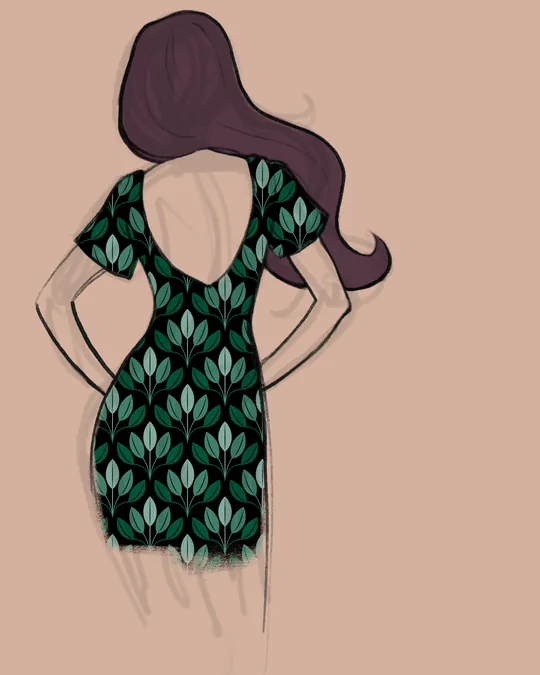 Emerald Green Art Deco Dress