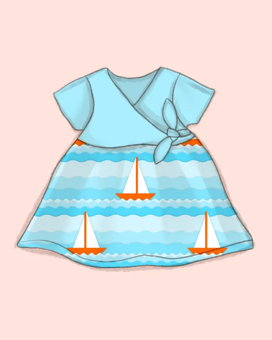 Gondola Dress with Diamond, Fresh Air, Brilliant azure