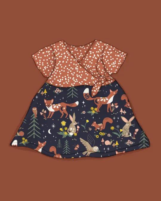 Autumnal Woodland Friends Toddler Dress