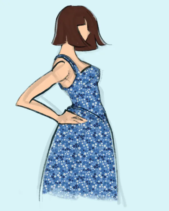 Small Blue Flowers Dress