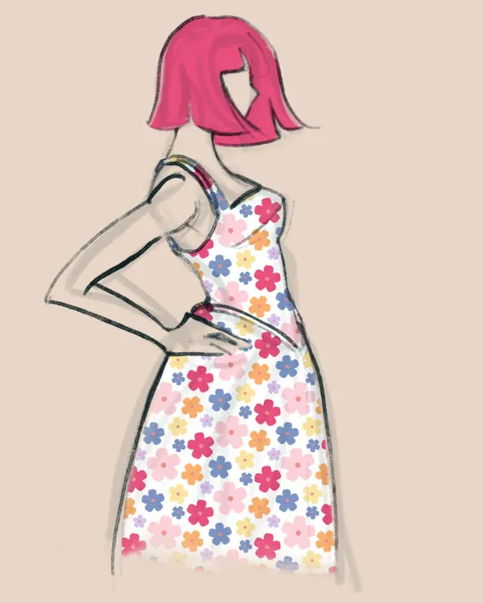 Spring Blooming Meadow Floral Dress