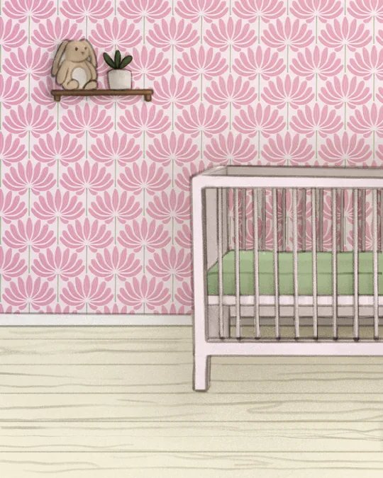 Pink Baby Girl Nursery Room