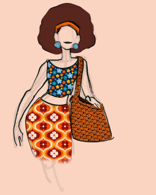 Flower Power Look with Groovy Retro Flowers