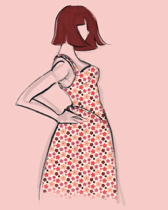 Vintage Sixties Flower Dress