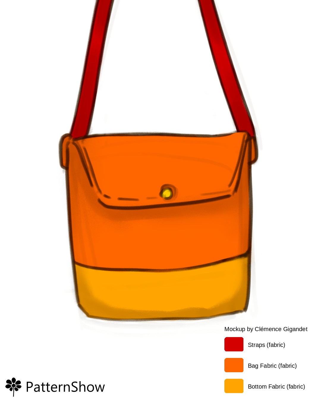 Flap Bag with Shoulder Strap