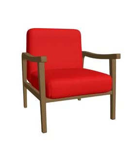 3D Wooden Armchair