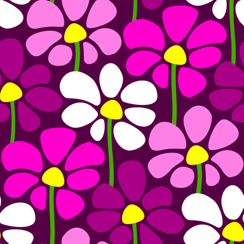 Purple Pink White on Deep Purple