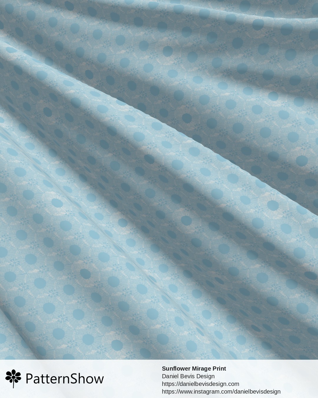 Sunflower Mirage Print - Island Wave Blue