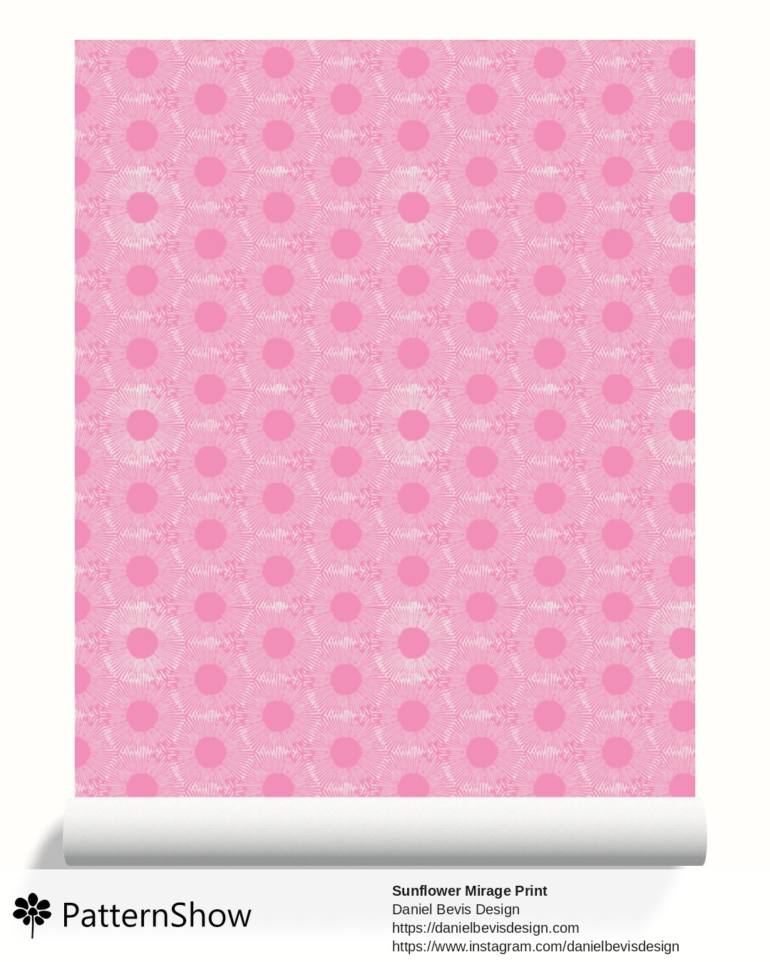 Sunflower Mirage Print wallpaper - Pretty Pink