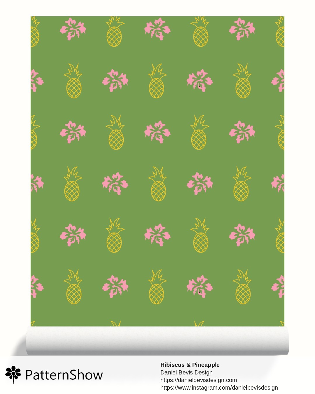 Hibiscus & Pineapple wallpaper - Summer Garden