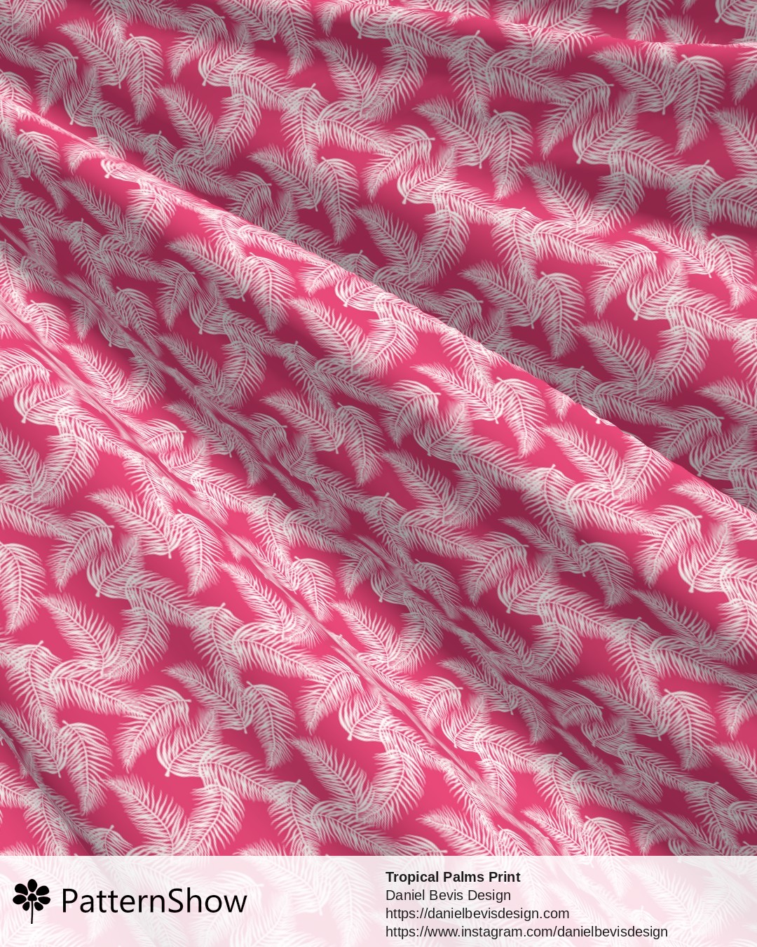 Tropical Palms Print - Blossom Pink