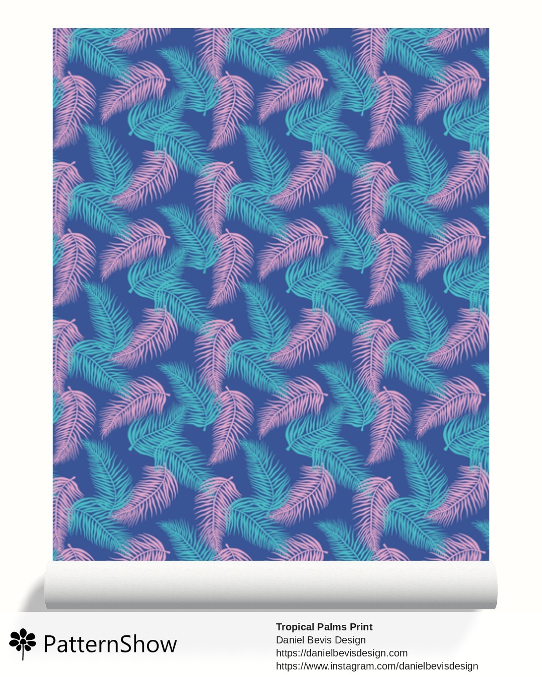 Tropical Palms Print wallpaper - Fairy Water Magic