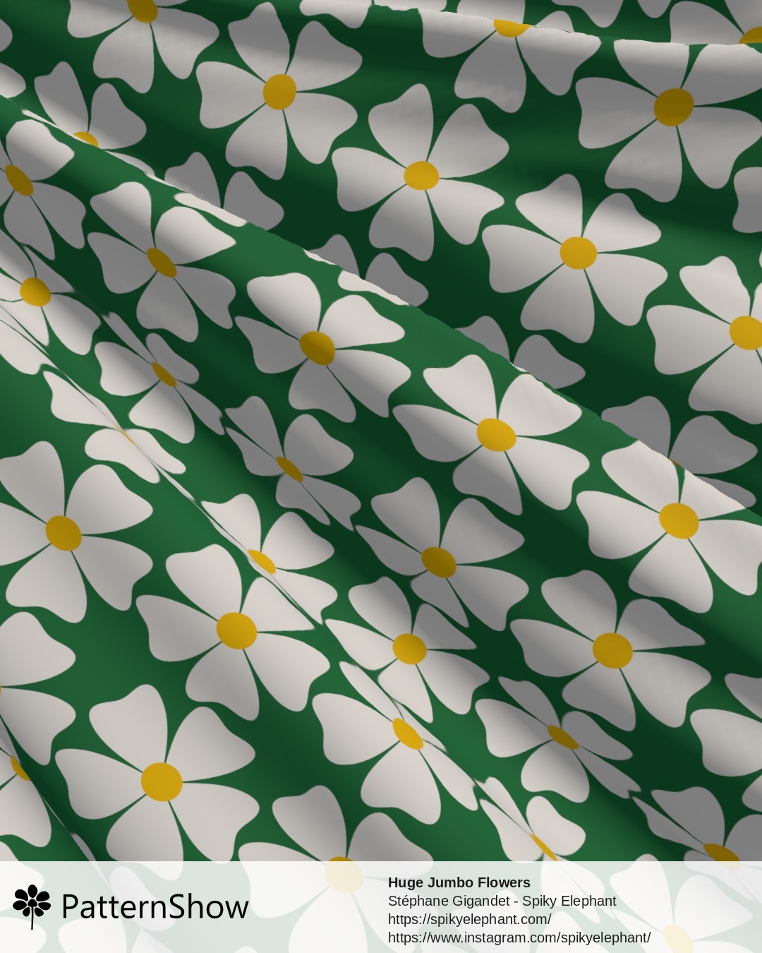 Huge Jumbo Flowers - Green