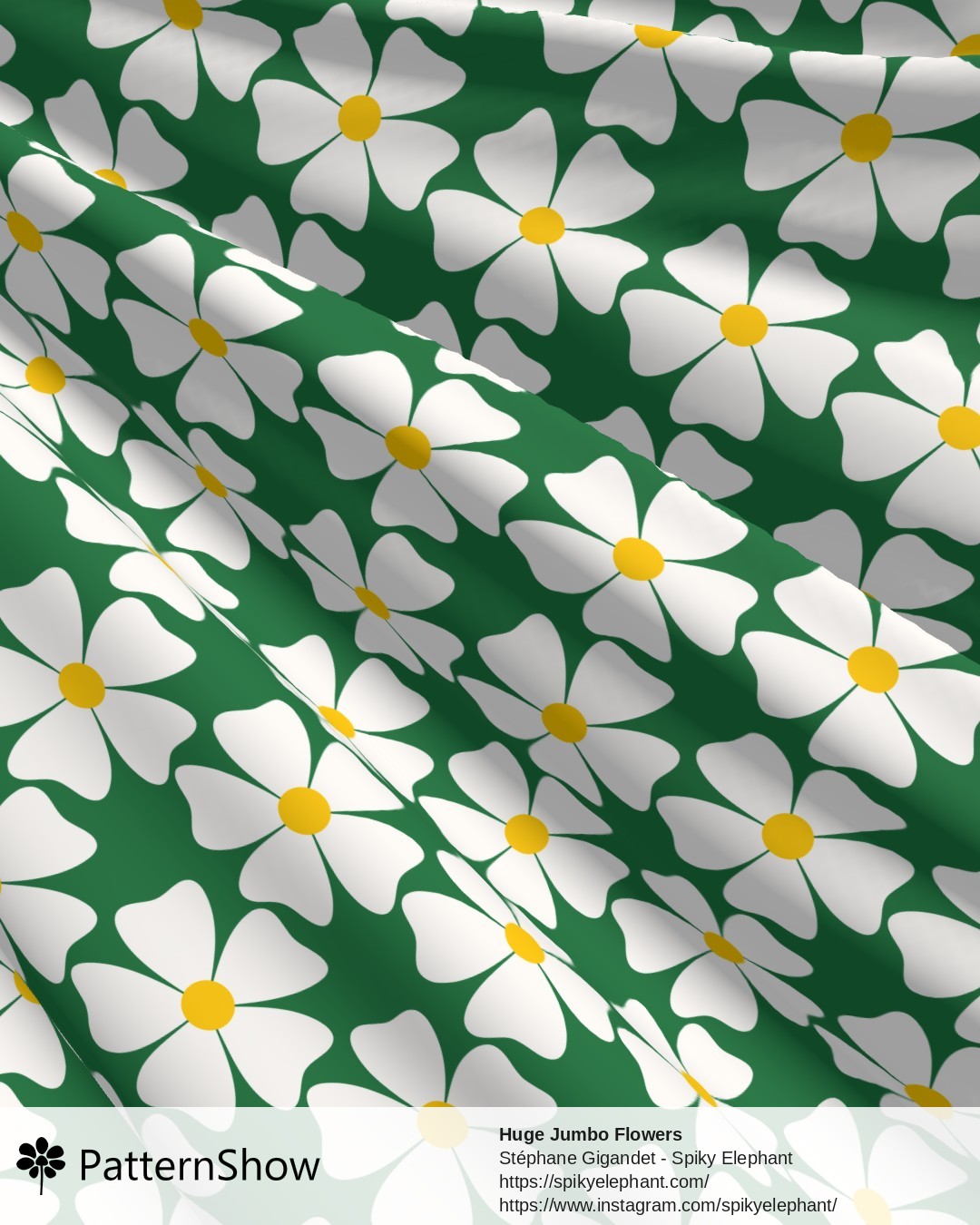 Huge Jumbo Flowers - Green