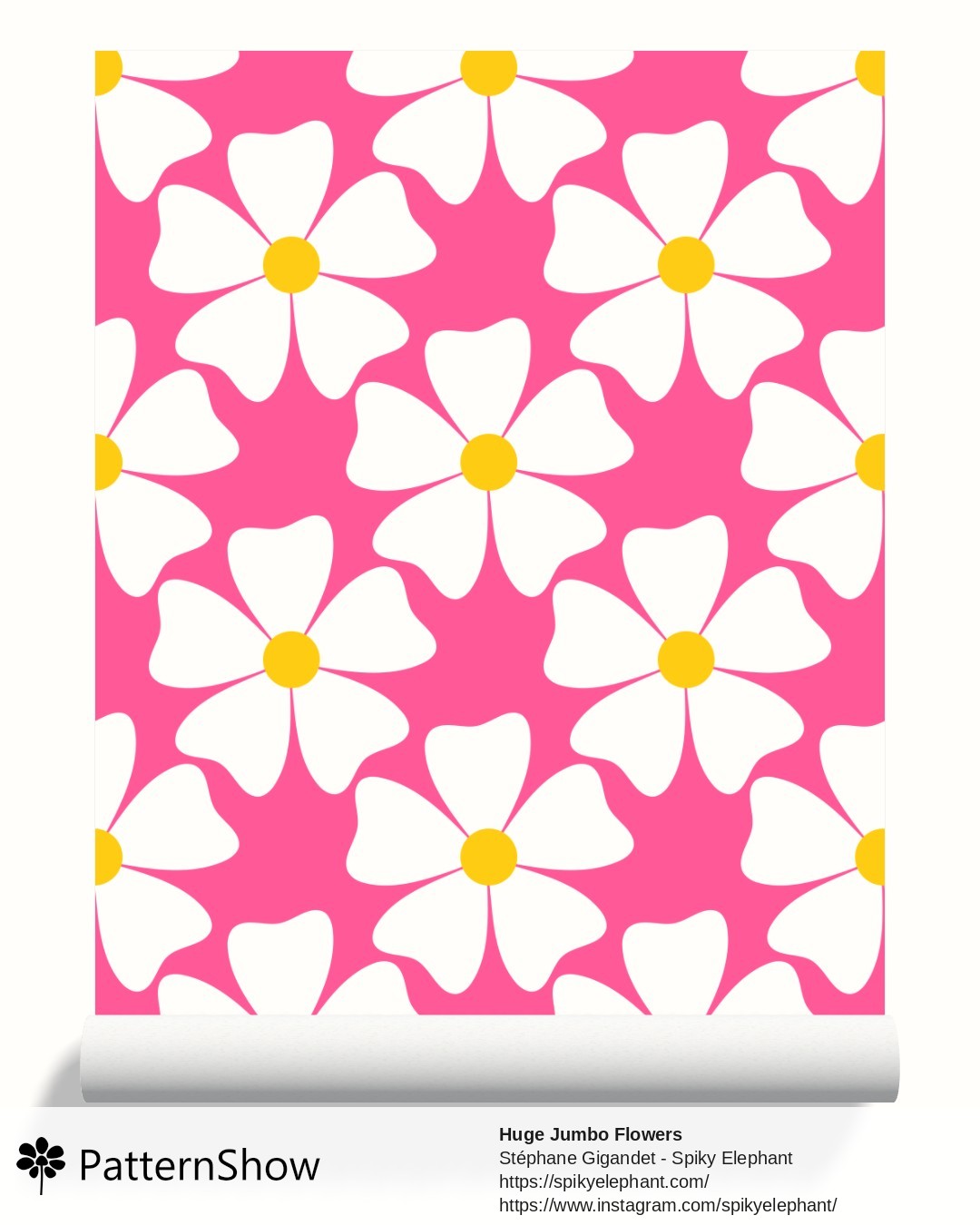 Huge Jumbo Flowers wallpaper - Pink