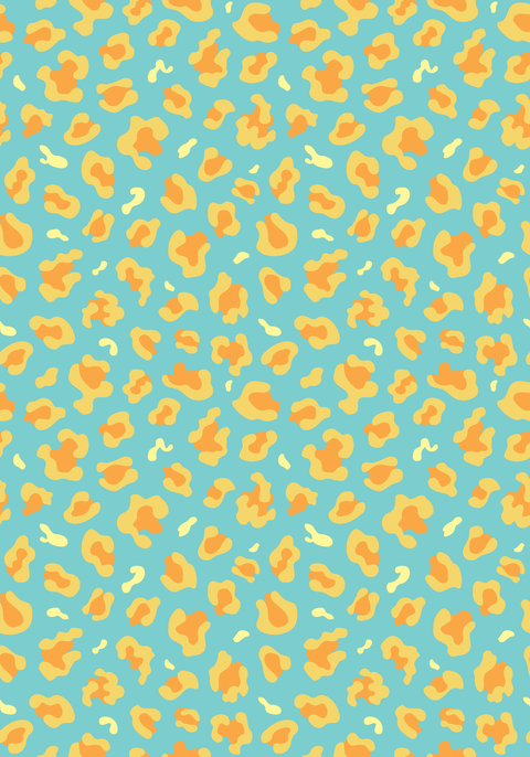 Pineapple and Aqua Teal