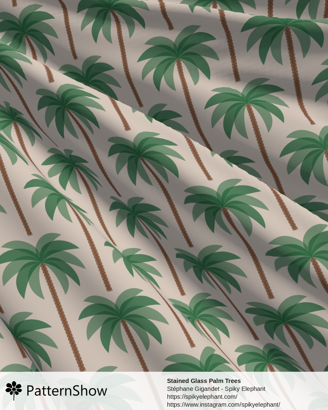 Stained Glass Palm Trees - stained-glass-palm-trees.seychelles-green-sand-cream-background.3600x4500
