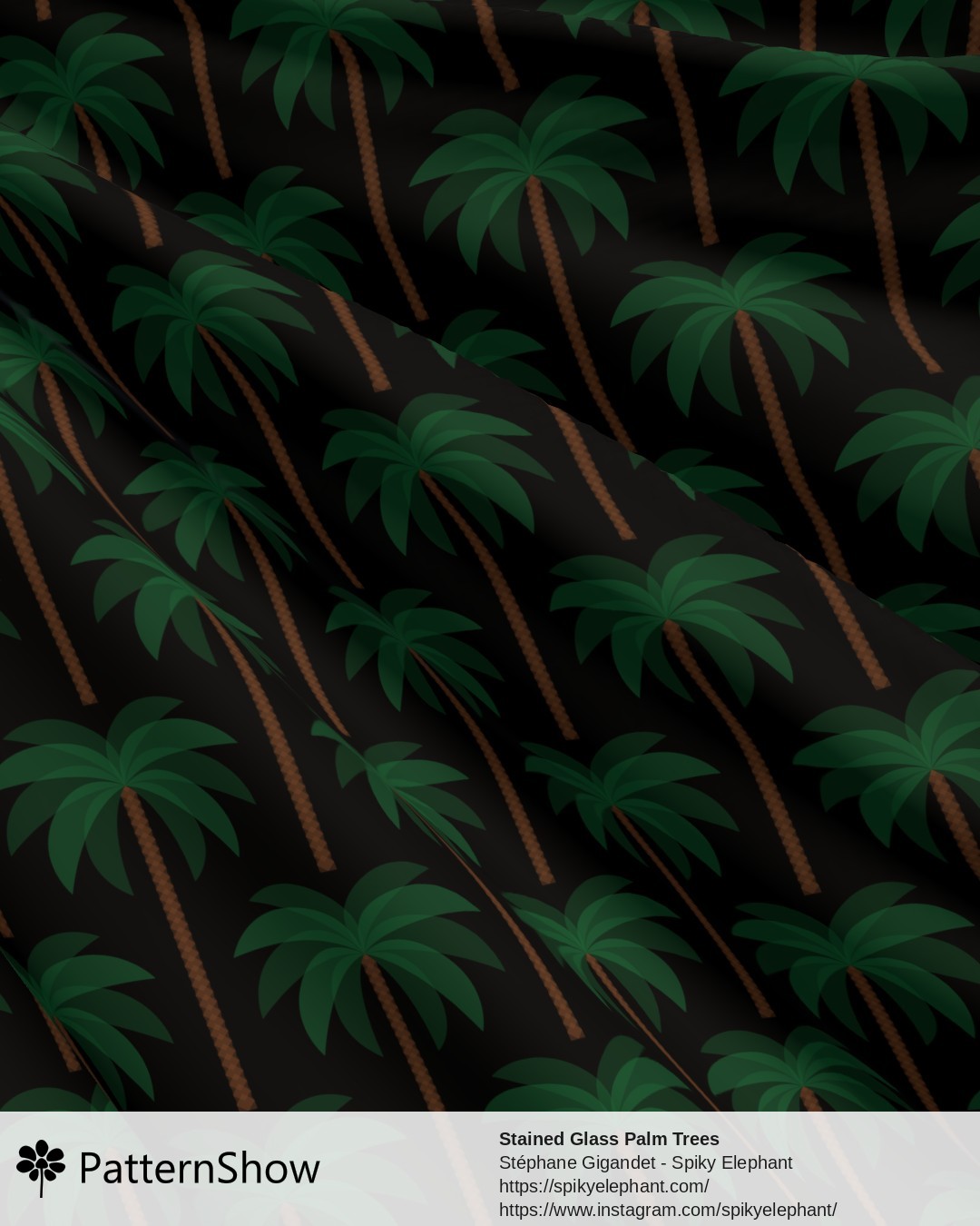Stained Glass Palm Trees - stained-glass-palm-trees.arabian-nights-green-black-background.3600x4500