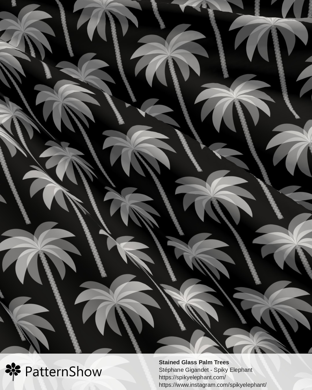 Stained Glass Palm Trees - stained-glass-palm-trees.white-on-black.3600x4500