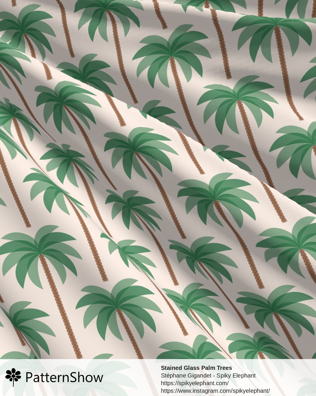 Stained Glass Palm Trees - stained-glass-palm-trees.seychelles-green-sand-cream-background.3600x4500