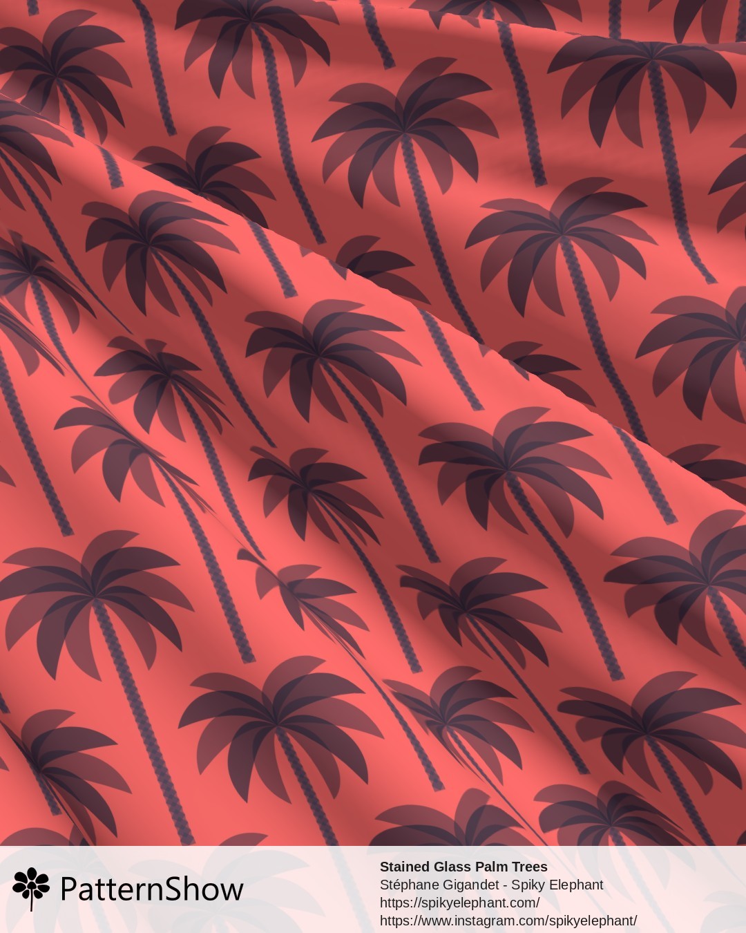 Stained Glass Palm Trees - stained-glass-palm-trees.havana-coral-deep-indigo.3600x4500