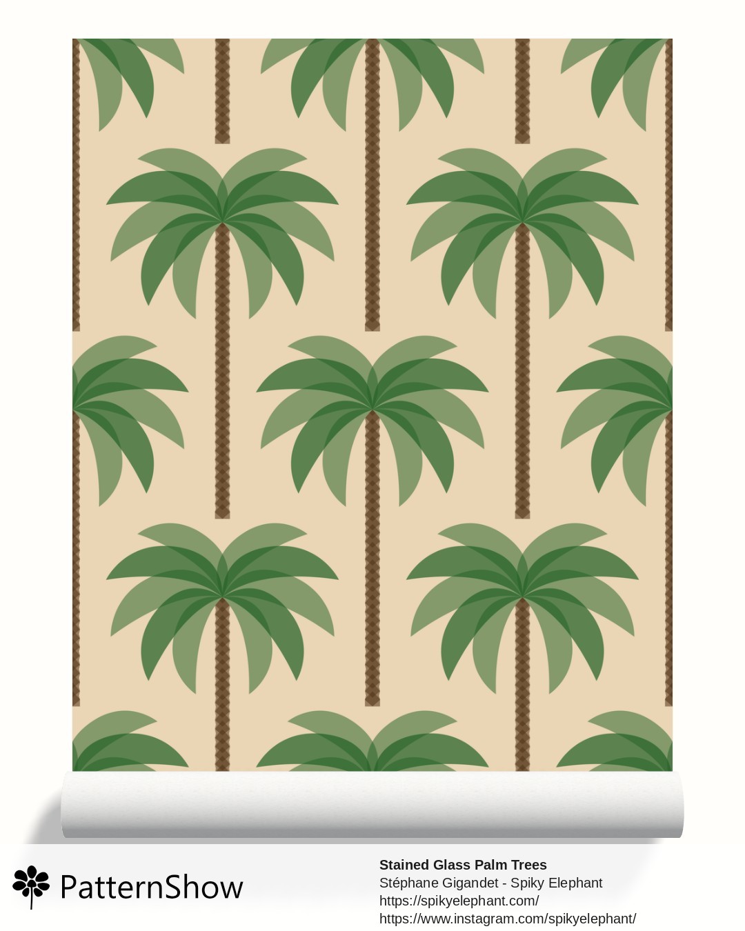 Stained Glass Palm Trees wallpaper - stained-glass-palm-trees.tulum.3600x4500